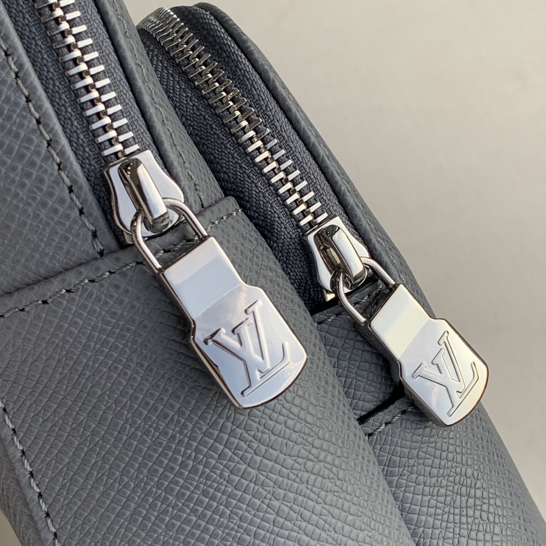 Louis Vuitton Avenue Sling Bag Taiga Grey For Men, Men’s Bags, Crossbody Bags 12.2in/31cm