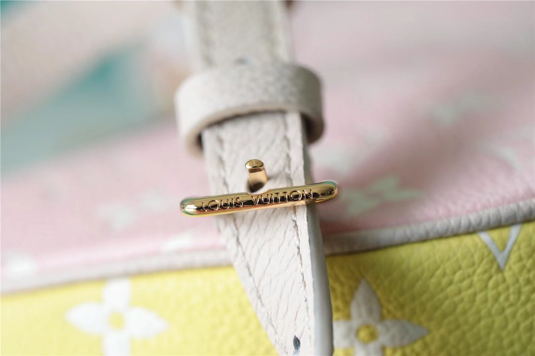 Louis Vuitton Bagatelle BB Monogram Empreinte Beige / Pink / Yellow For Women, Women’s Handbags, Shoulder And Crossbody Bags 22cm/8.7in