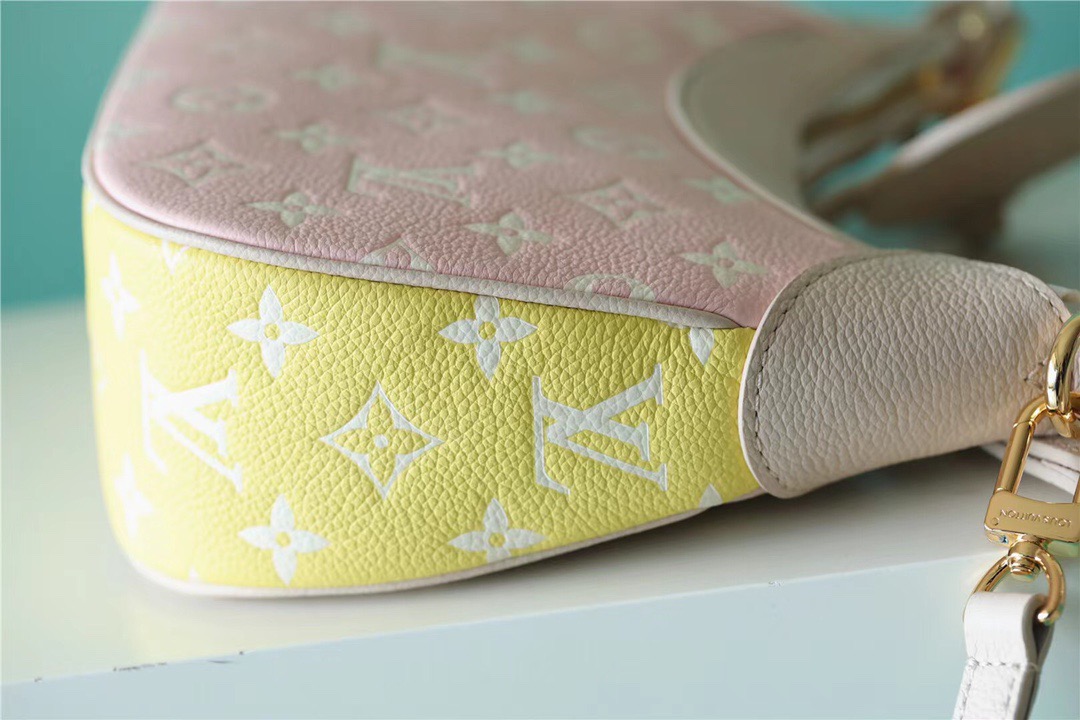 Louis Vuitton Bagatelle BB Monogram Empreinte Beige / Pink / Yellow For Women, Women’s Handbags, Shoulder And Crossbody Bags 22cm/8.7in