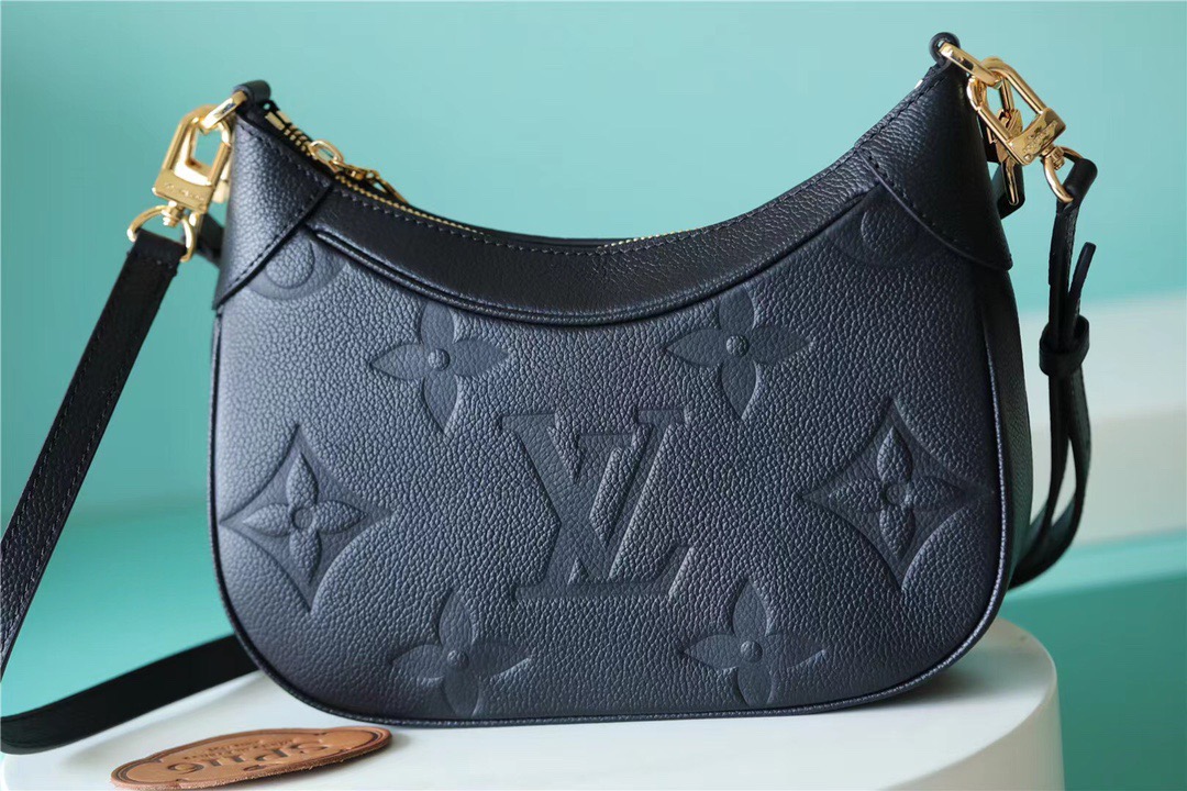 Louis Vuitton Bagatelle Monogram Empreinte Black For Women, Women’s Handbags, Shoulder And Crossbody Bags 22cm/8.7in