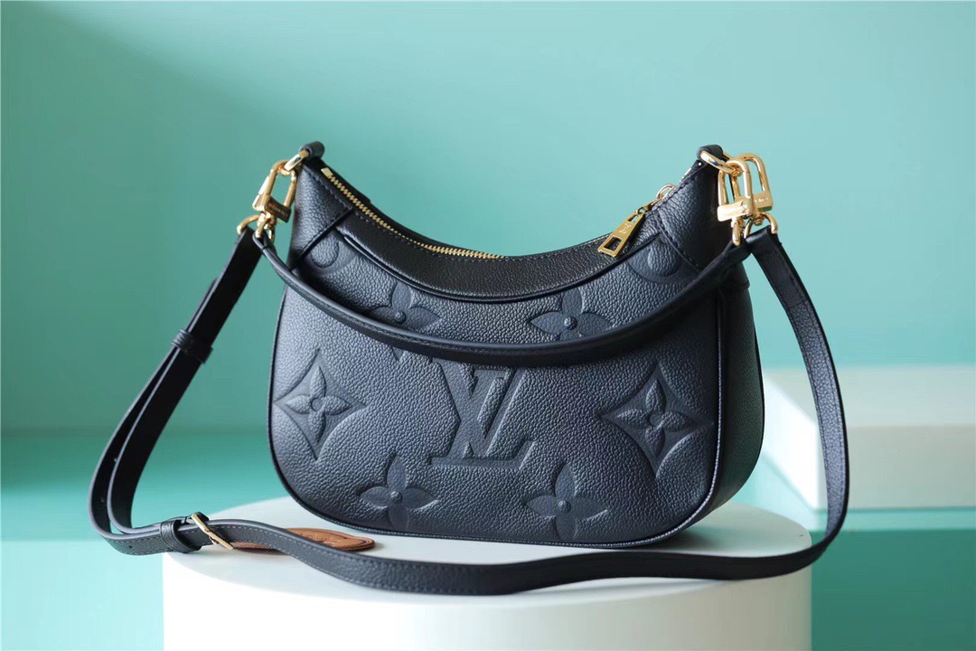 Louis Vuitton Bagatelle Monogram Empreinte Black For Women, Women’s Handbags, Shoulder And Crossbody Bags 22cm/8.7in