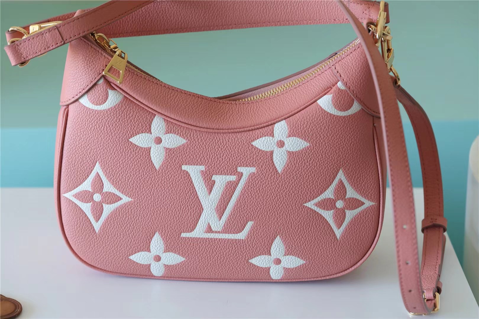 Louis Vuitton Bagatelle Monogram Empreinte Pink For Women 9.4in/24cm