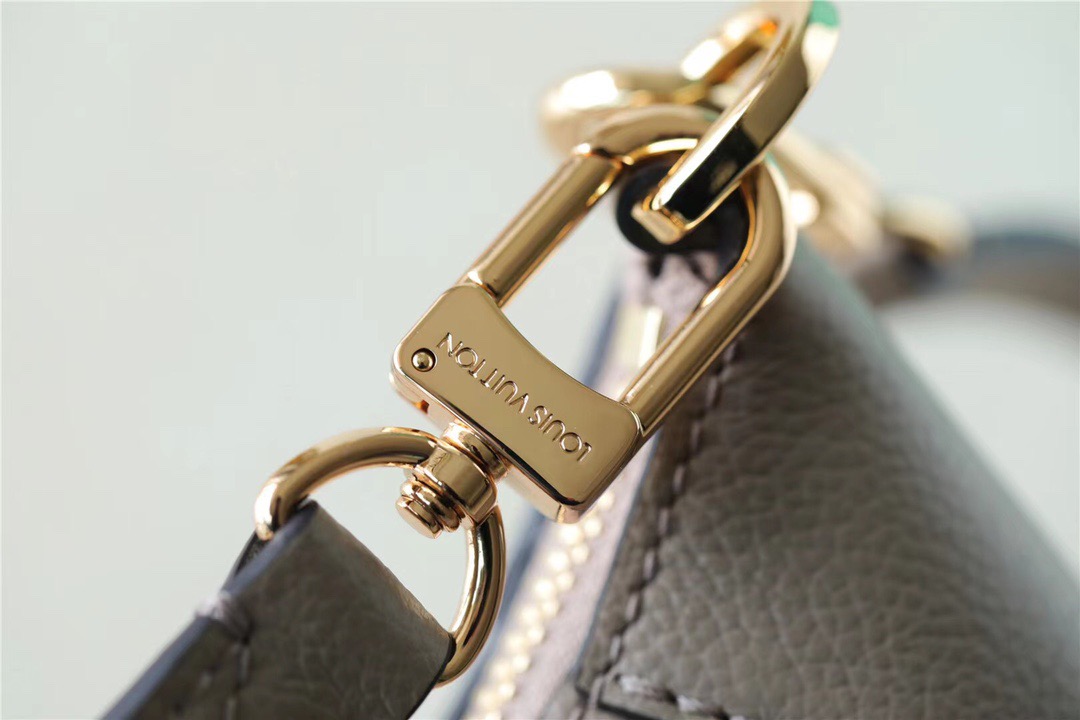 Louis Vuitton Bagatelle Monogram Empreinte Tourterelle Gray / Creme Beige For Women, Women’s Handbags, Shoulder And Crossbody Bags 22cm/8.7in