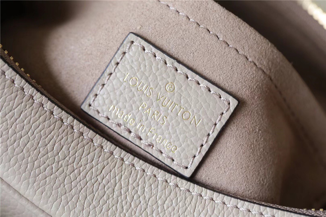 Louis Vuitton Bagatelle Monogram Empreinte Tourterelle Gray / Creme Beige For Women, Women’s Handbags, Shoulder And Crossbody Bags 22cm/8.7in