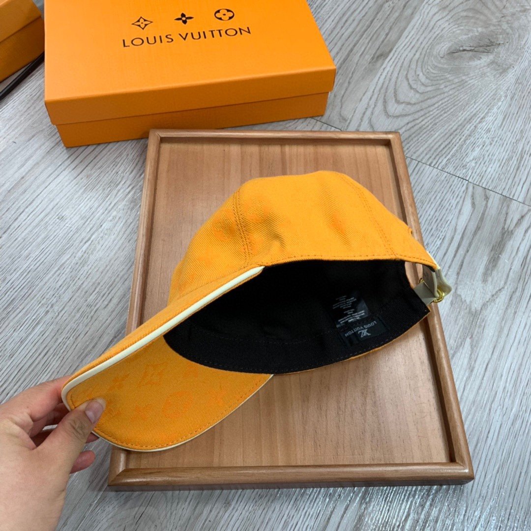 Louis Vuitton Baseball Cap Orange LV Cap