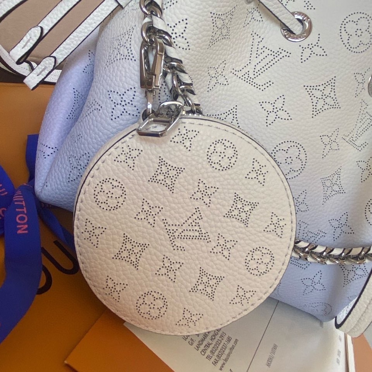 Louis Vuitton Bella Bucket Bag Light Blue For Women, Women’s Handbags, Shoulder And Crossbody Bags 7.5in/19cm