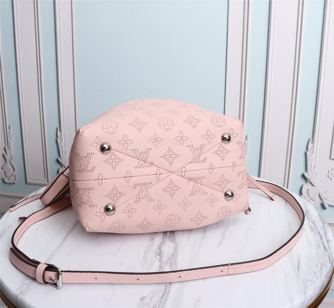 Louis Vuitton Bella Bucket Bag Mahina Magnolia Pink For Women, Women’s Handbags, Shoulder And Crossbody Bags 7.5in/22cm