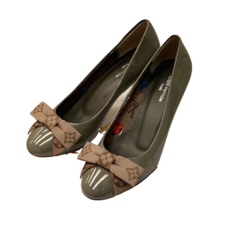 Louis Vuitton Bow LV Pumps Green Khaki For Women