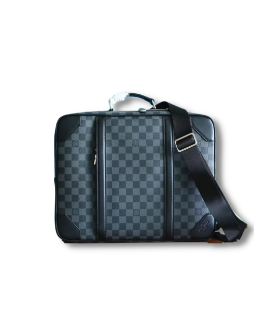 Louis Vuitton Briefcase Backpack Damier Gray For Men 15.4in/39cm
