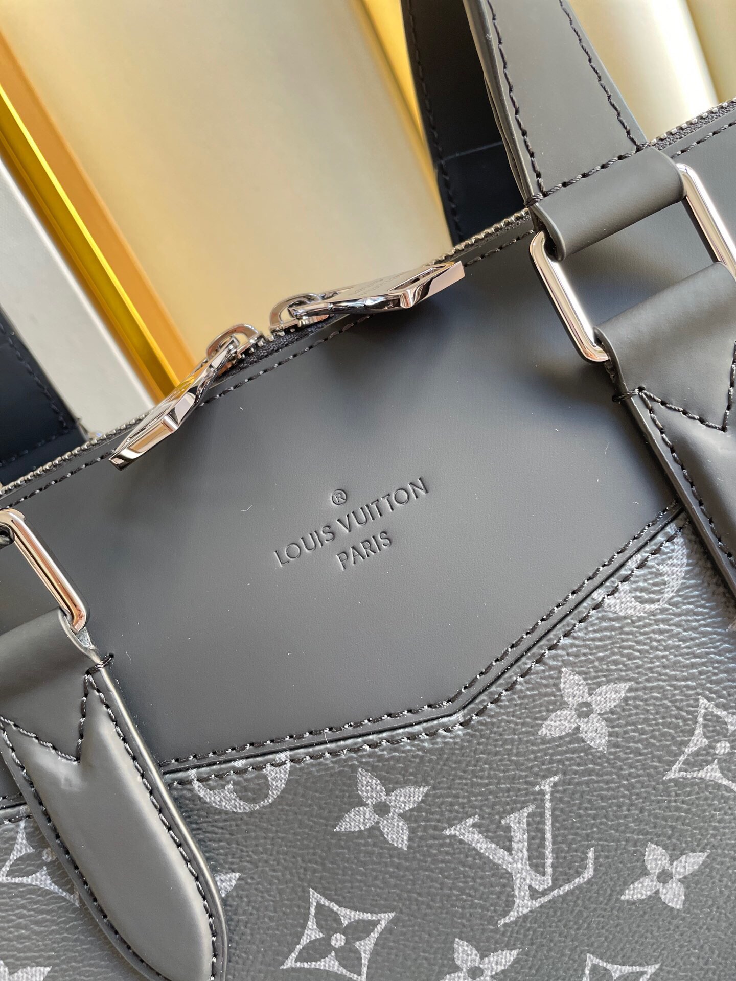 Louis Vuitton Briefcase Explorer Monogram Eclipse Canvas For Men, Men’s Bags, Shoulder And Crossbody Bags 15.4in/39cm