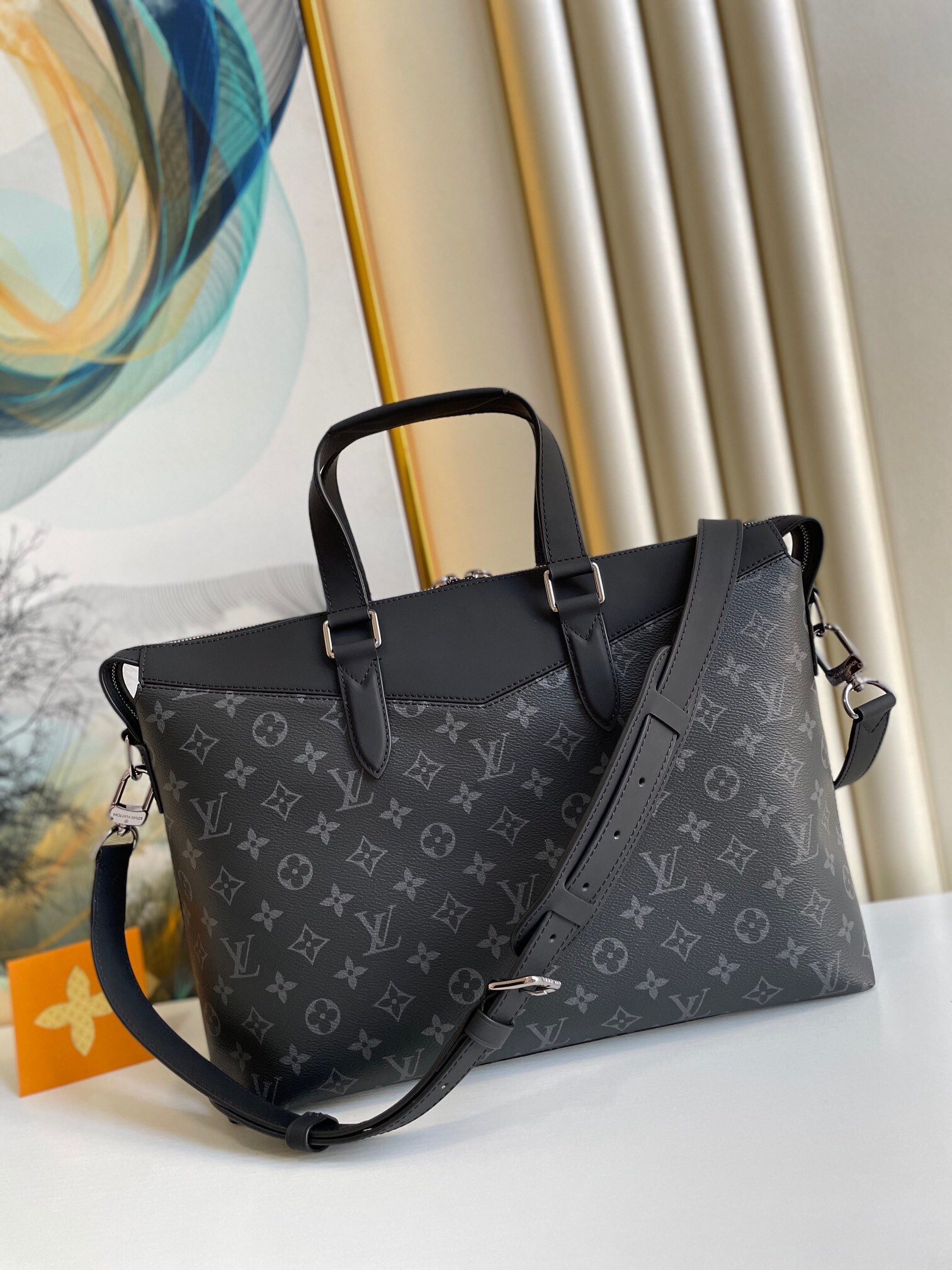 Louis Vuitton Briefcase Explorer Monogram Eclipse Canvas For Men, Men’s Bags, Shoulder And Crossbody Bags 15.4in/39cm