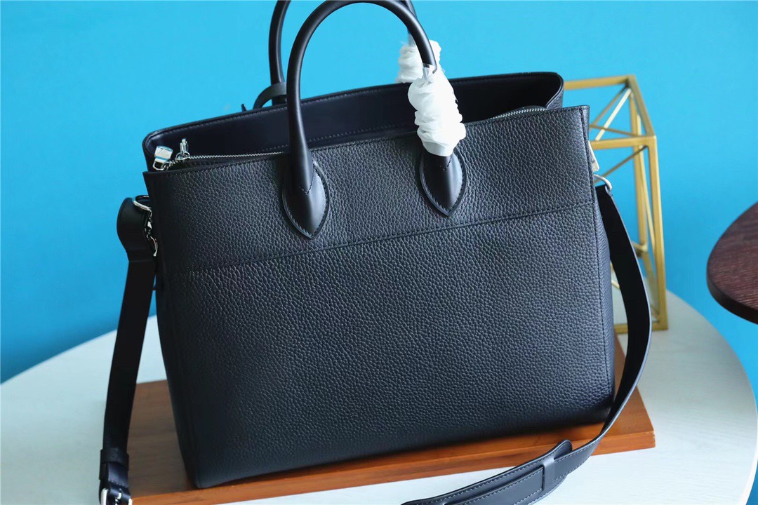 Louis Vuitton Cabas Business Briefcase Shoulder Bag Black For Men 15.5in/39cm