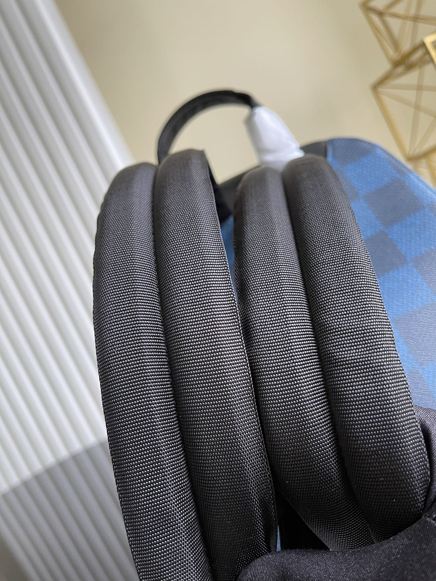 Louis Vuitton Campus Backpack Damier Graphite 3D Canvas Blue For Men, Men’s Bags 39cm