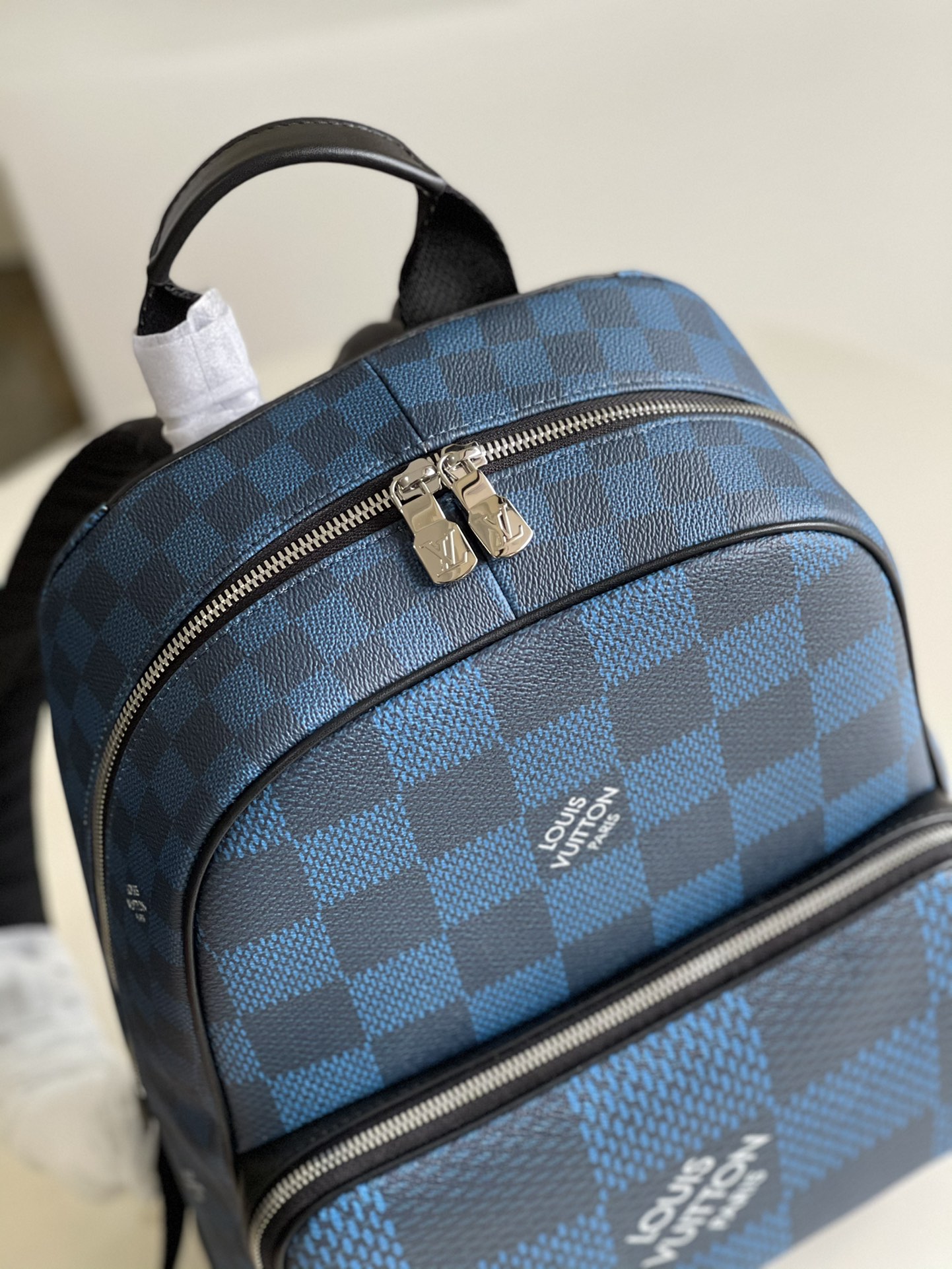 Louis Vuitton Campus Backpack Damier Graphite 3D Canvas Blue For Men, Men’s Bags 39cm