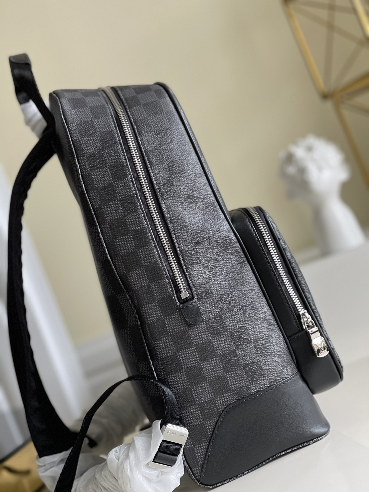 Louis Vuitton Campus Backpack Damier Graphite 3D Canvas Grey For Men, Men’s Bags 39cm