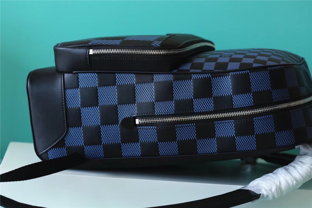 Louis Vuitton Campus Backpack Damier Infini 3D Navy Blue / Black For Men, Men’s Bags 39cm