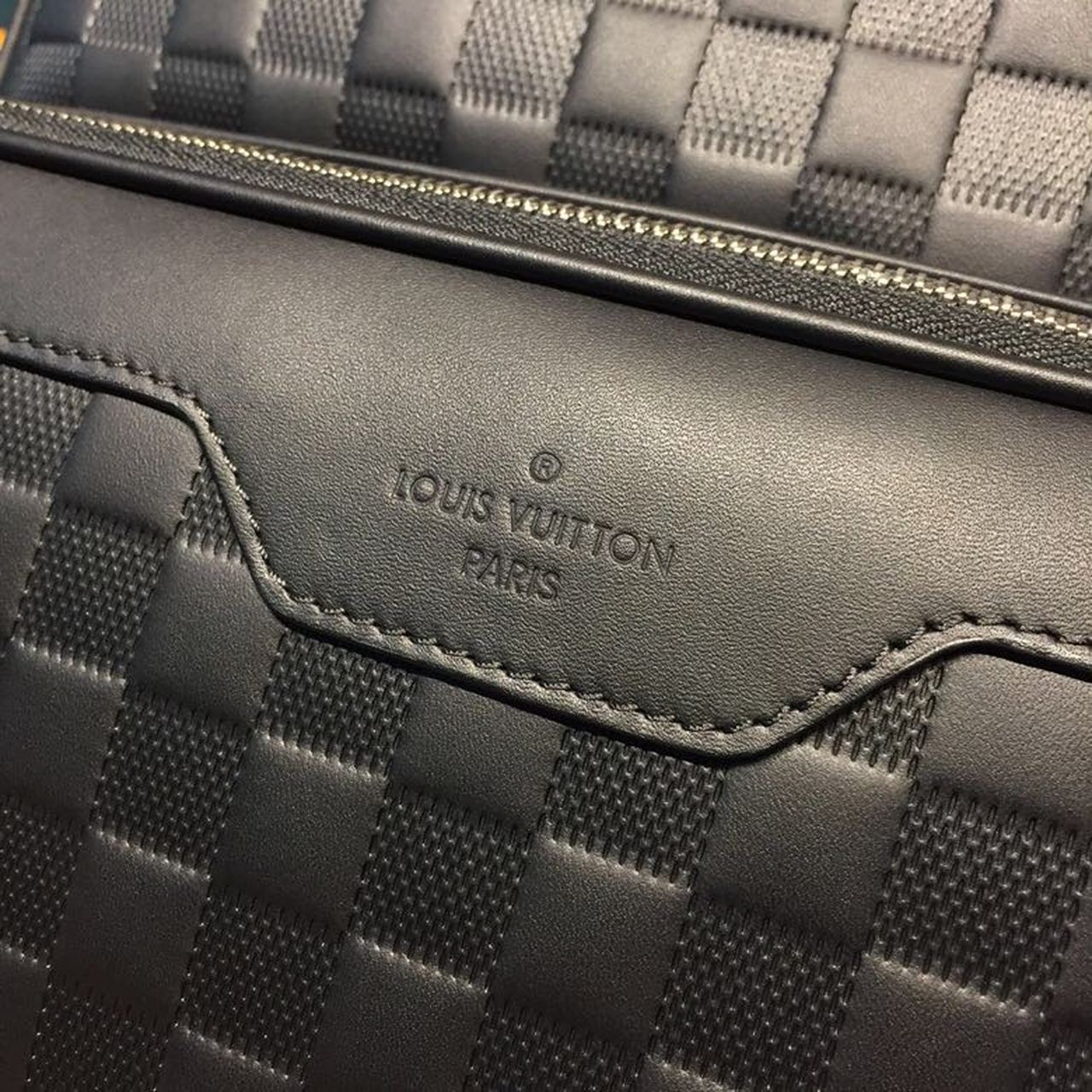 Louis Vuitton Campus Backpack Damier Infini Onyx Silver For Men, Men’s Bags 39cm
