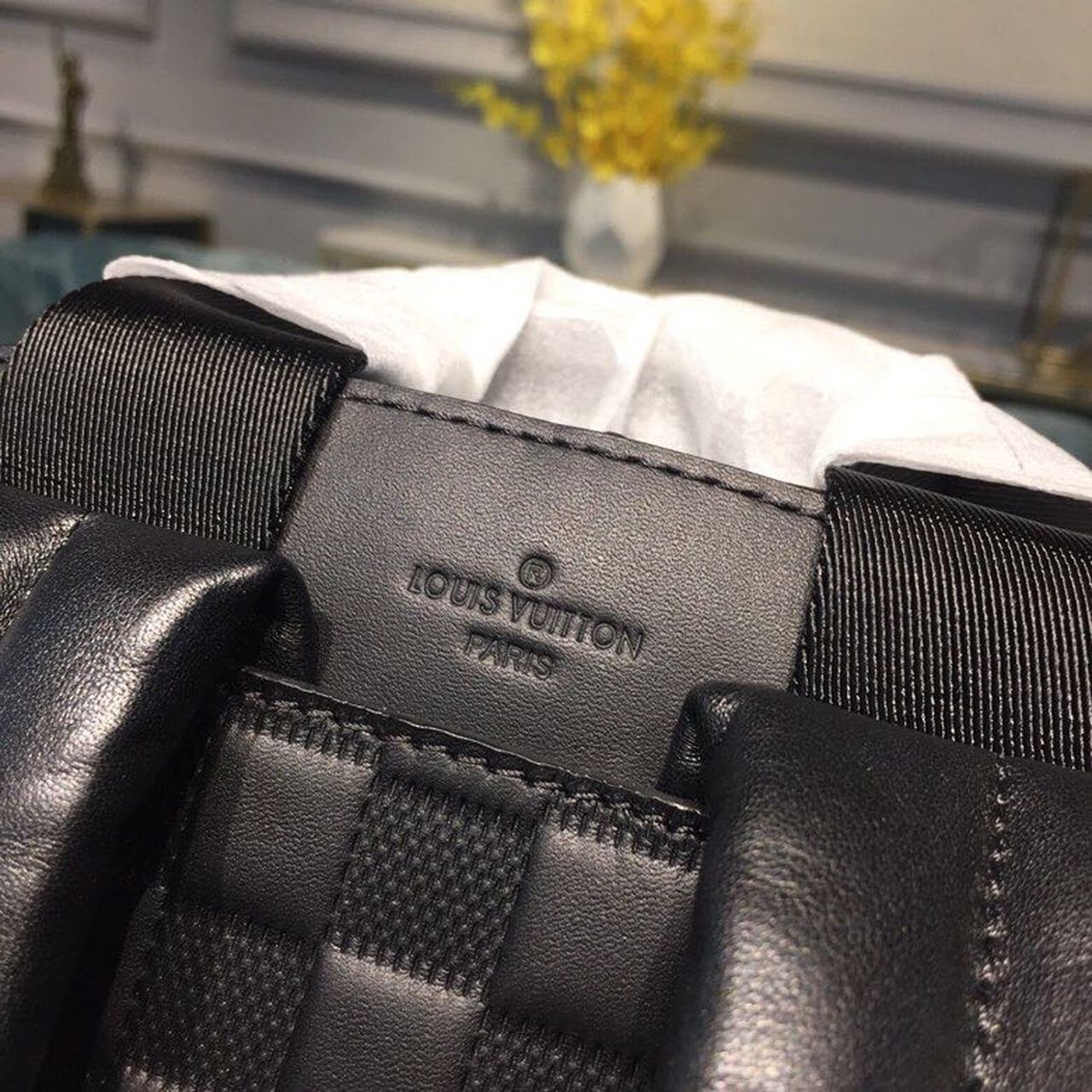 Louis Vuitton Campus Backpack Damier Infini Onyx Silver For Men, Men’s Bags 39cm
