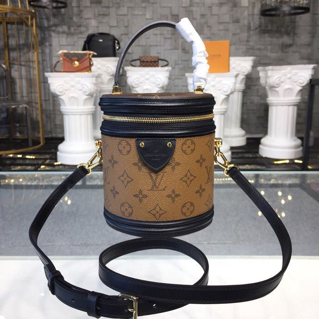 Louis Vuitton Cannes Monogram And Monogram Reverse Canvas By Nicolas Ghesquiere For Women, Women’s Handbags, Shoulder And Crossbody Bags 5.9in/15cm
