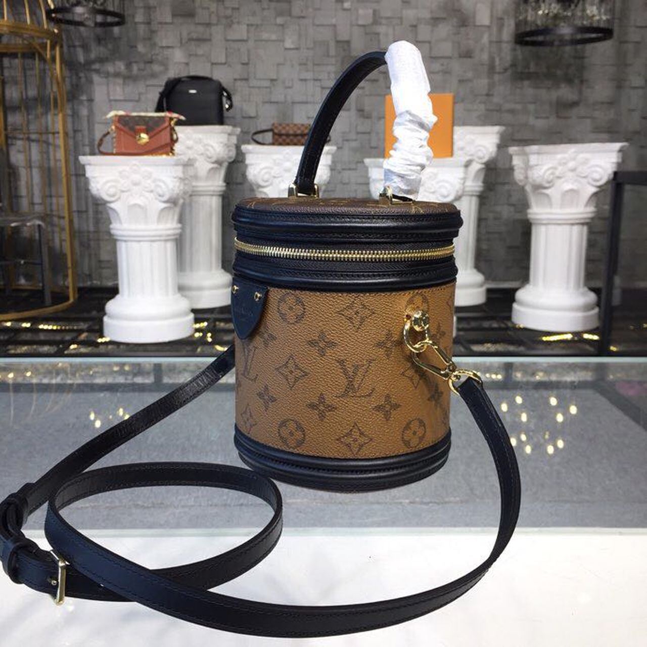Louis Vuitton Cannes Monogram And Monogram Reverse Canvas By Nicolas Ghesquiere For Women, Women’s Handbags, Shoulder And Crossbody Bags 5.9in/15cm