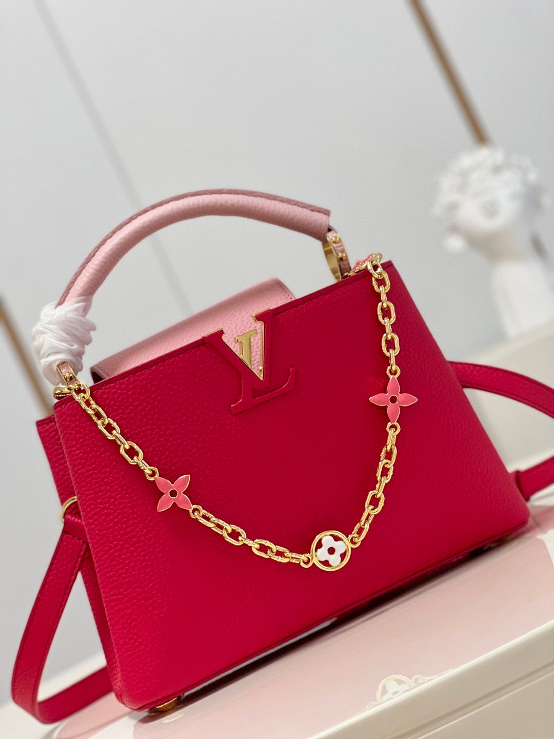 Louis Vuitton Capucines BB Hot Pink For Women, Women’s Handbags, Shoulder Bags And Crossbody Bags 10.6in/27cm LV