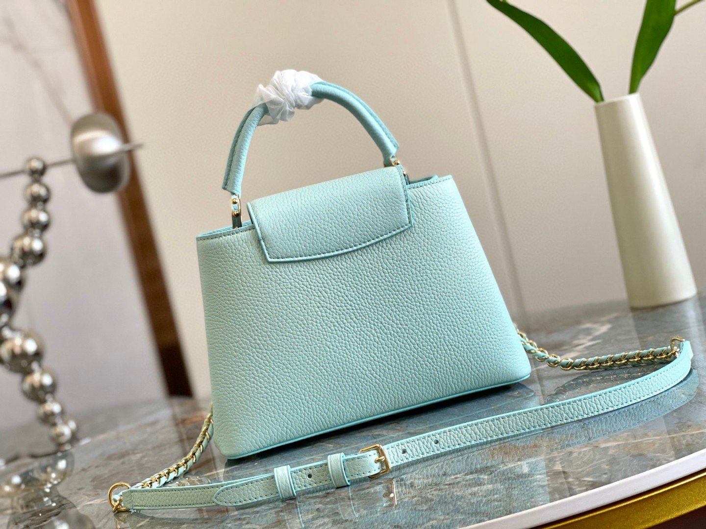 Louis Vuitton Capucines BB Jade Green For Women, Women’s Handbags, Shoulder Bags And Crossbody Bags 10.6in/27cm LV