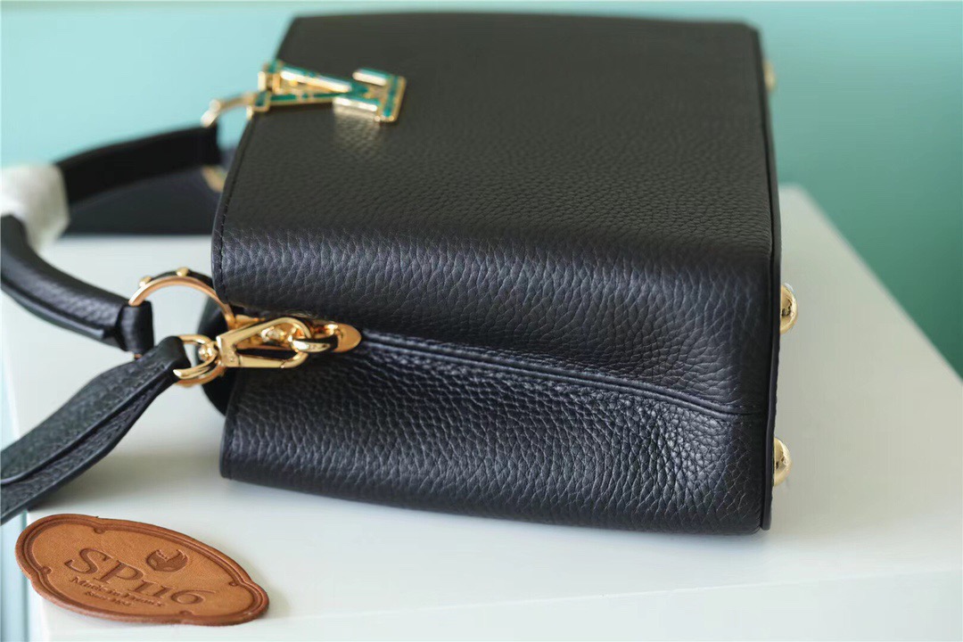 Louis Vuitton Capucines BB Taurillon Black For Women, Women’s Handbags, Shoulder And Crossbody Bags 26cm/10.6in LV
