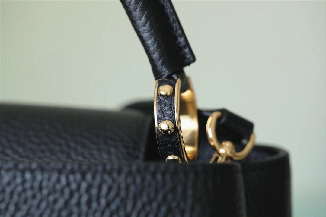 Louis Vuitton Capucines BB Taurillon Black For Women, Women’s Handbags, Shoulder And Crossbody Bags 26cm/10.6in LV