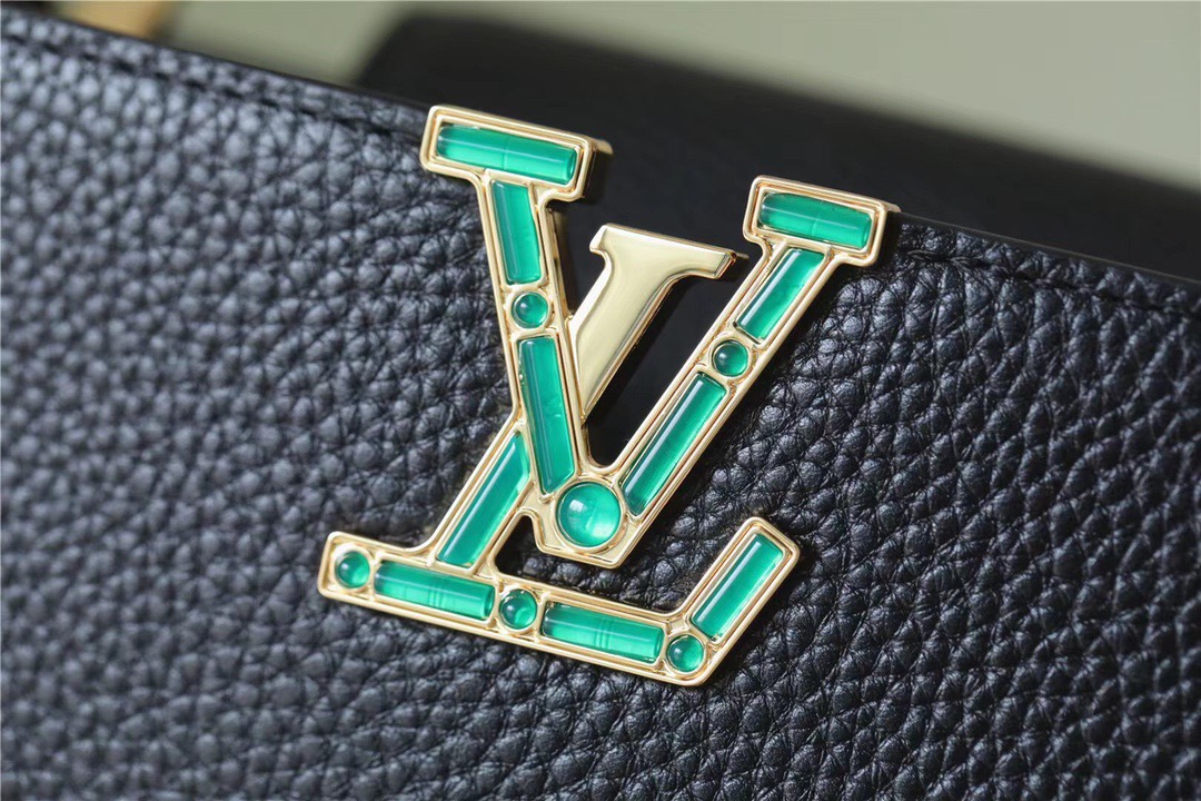 Louis Vuitton Capucines BB Taurillon Black For Women, Women’s Handbags, Shoulder And Crossbody Bags 26cm/10.6in LV