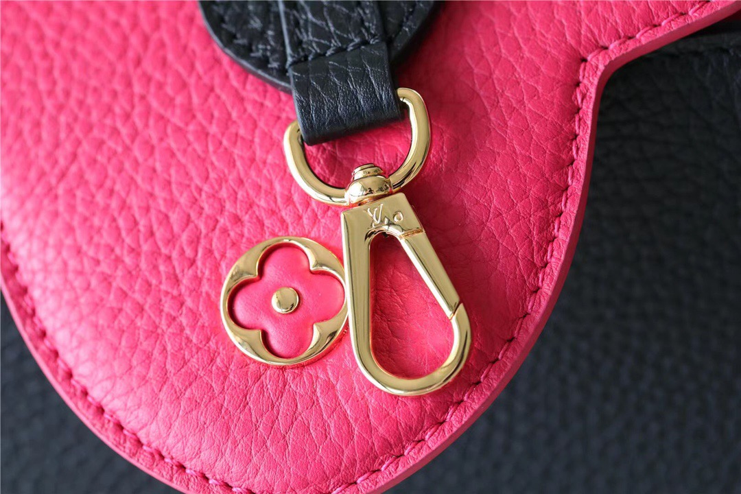 Louis Vuitton Capucines BB Taurillon Black/ Rose Berlingot For Women, Women’s Bags, Shoulder And Crossbody Bags 10.6in/27cm LV