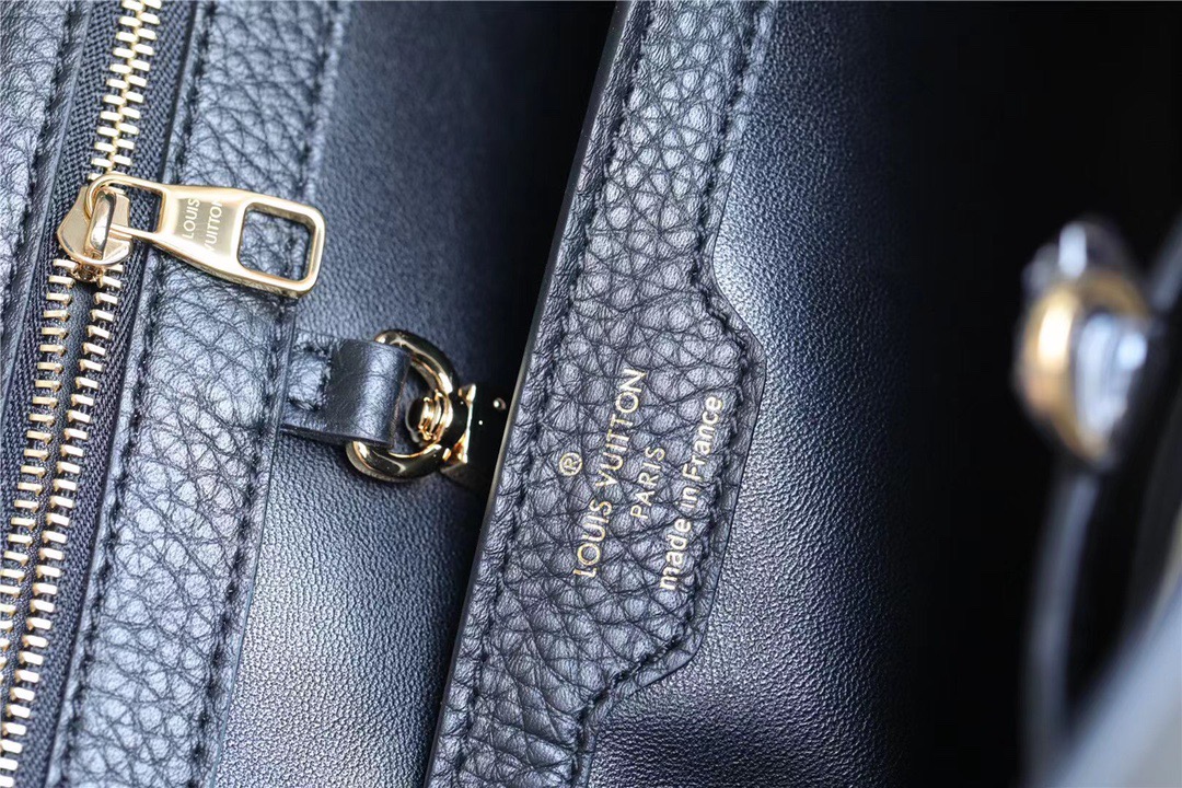 Louis Vuitton Capucines BB Taurillon Black/Blue For Women, Women’s Bags, Shoulder And Crossbody Bags 10.6in/27cm LV