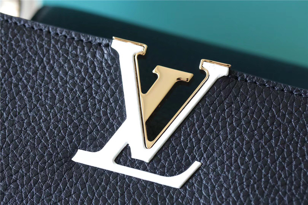 Louis Vuitton Capucines BB Taurillon Black/Blue For Women, Women’s Bags, Shoulder And Crossbody Bags 10.6in/27cm LV
