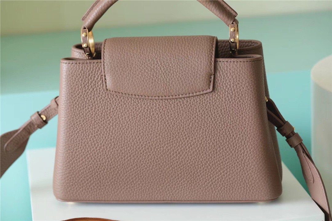 Louis Vuitton Capucines BB Taurillon Light Brown For Women, Women’s Handbags, Shoulder And Crossbody Bags 26cm/10.6in LV