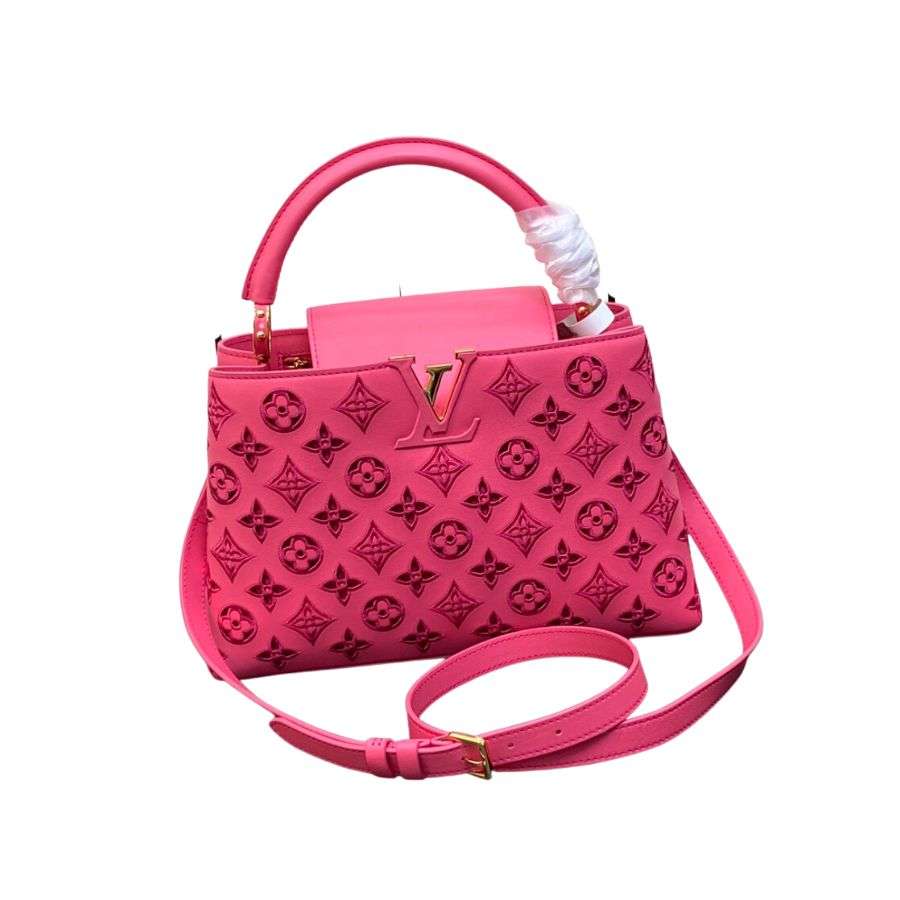 Louis Vuitton Capucines MM Pink/Brown For Women 12.2in/31cm
