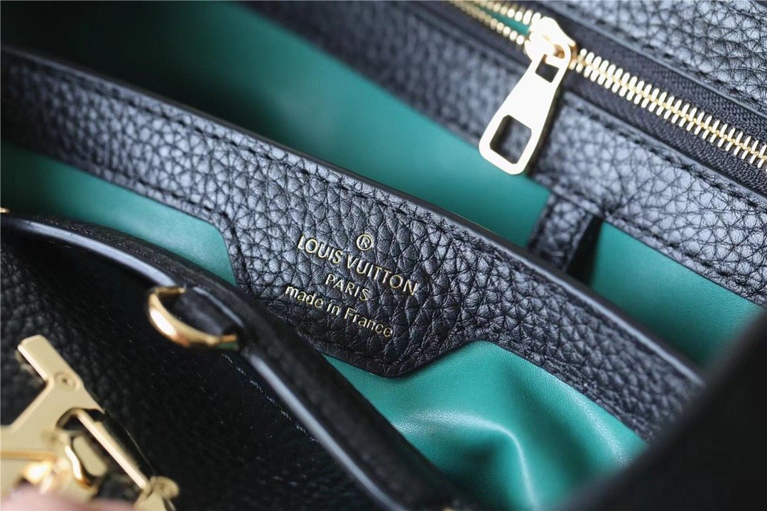 Louis Vuitton Capucines MM Taurillon Black For Women, Women’s Handbags, Shoulder And Crossbody Bags 31.5cm/12.4in LV