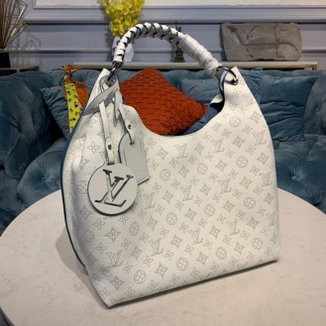 Louis Vuitton Carmel Hobo Bag Ivory For Women, Women’s Handbags, Shoulder Bags 13.8in/40cm LV