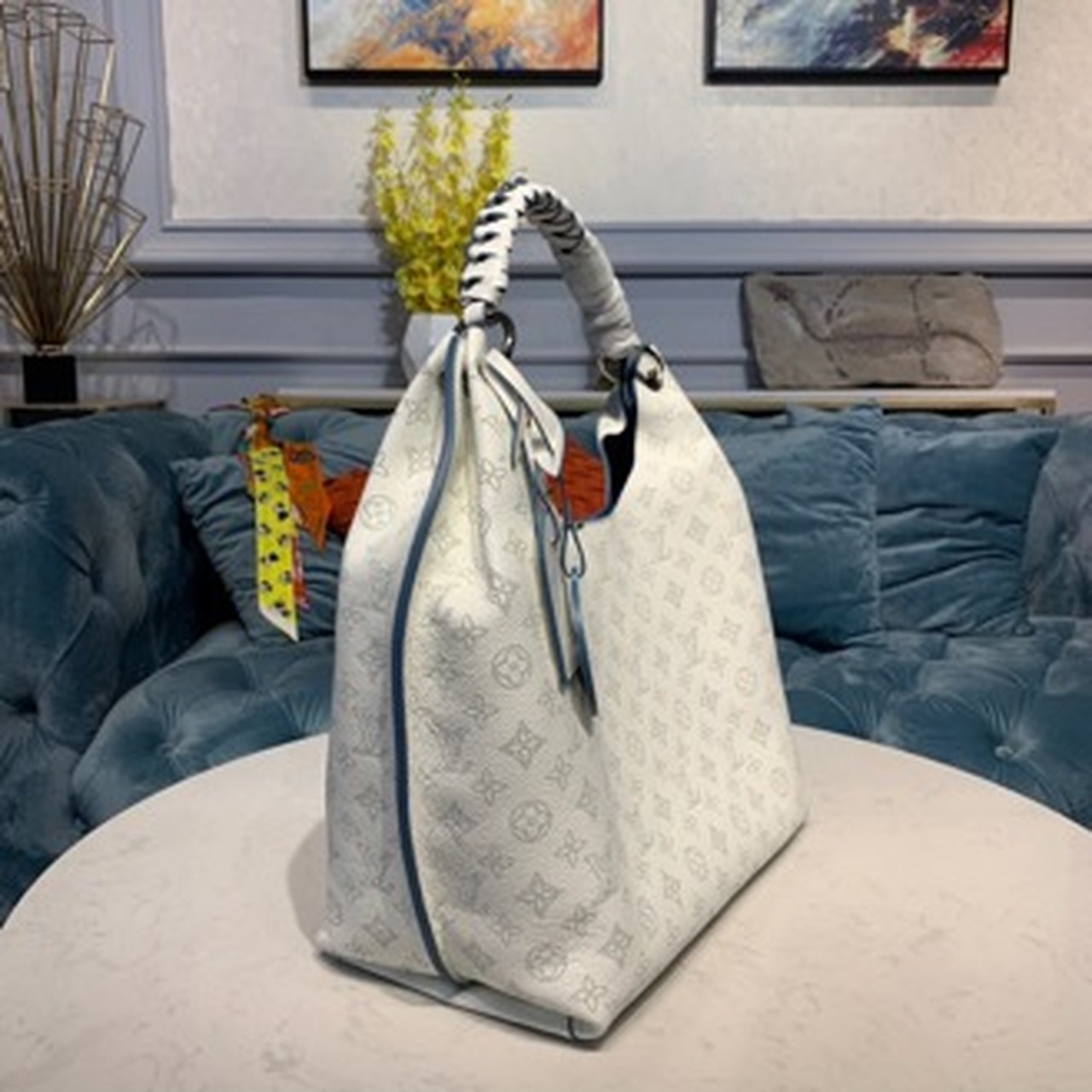 Louis Vuitton Carmel Hobo Bag Ivory For Women, Women’s Handbags, Shoulder Bags 13.8in/40cm LV