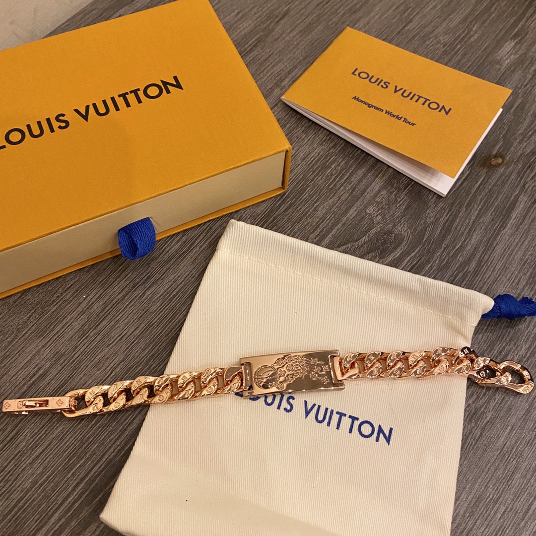 Louis Vuitton Chain Bracelet Gold For Women