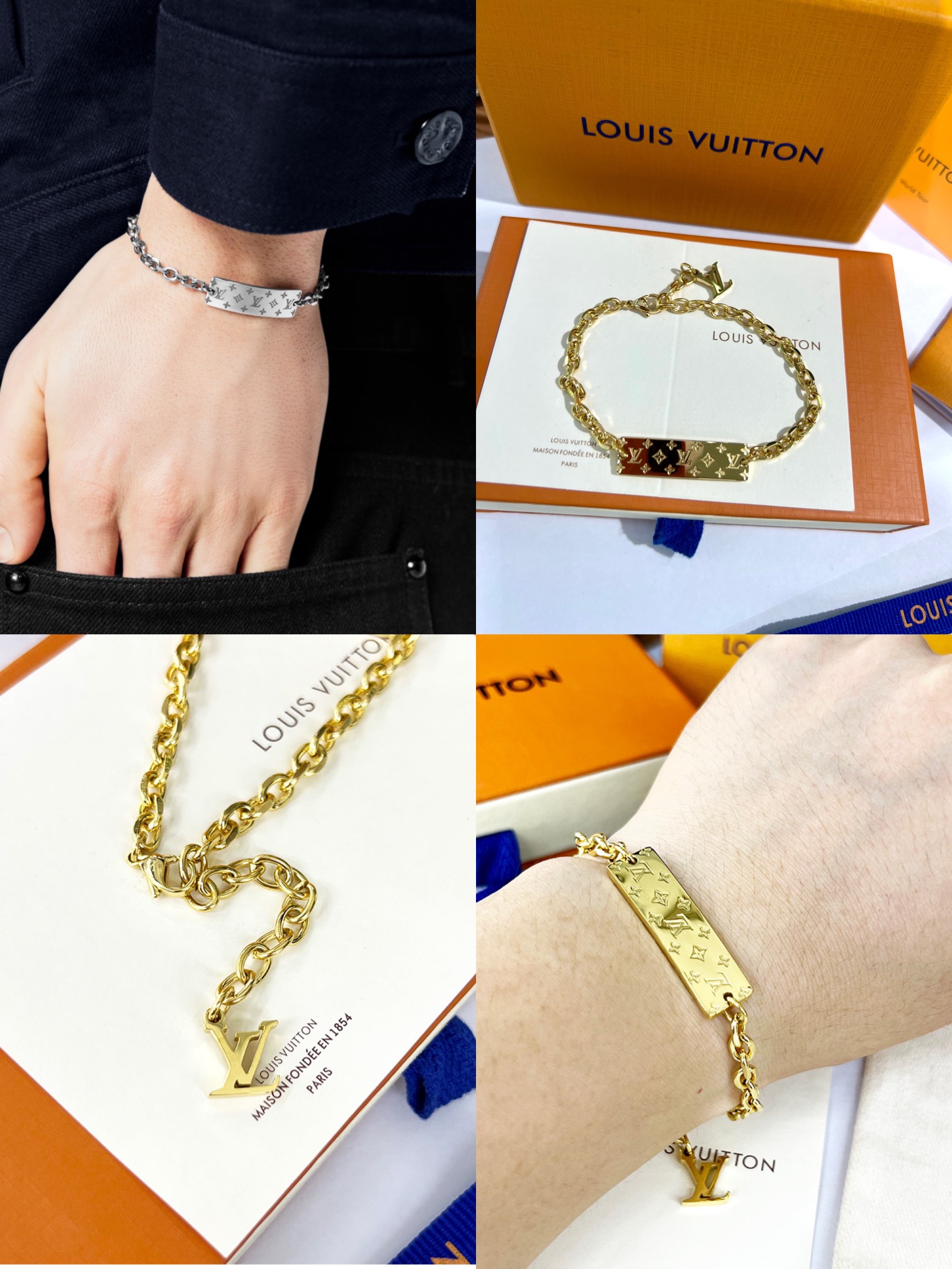 Louis Vuitton Chain Bracelet Gold For Women