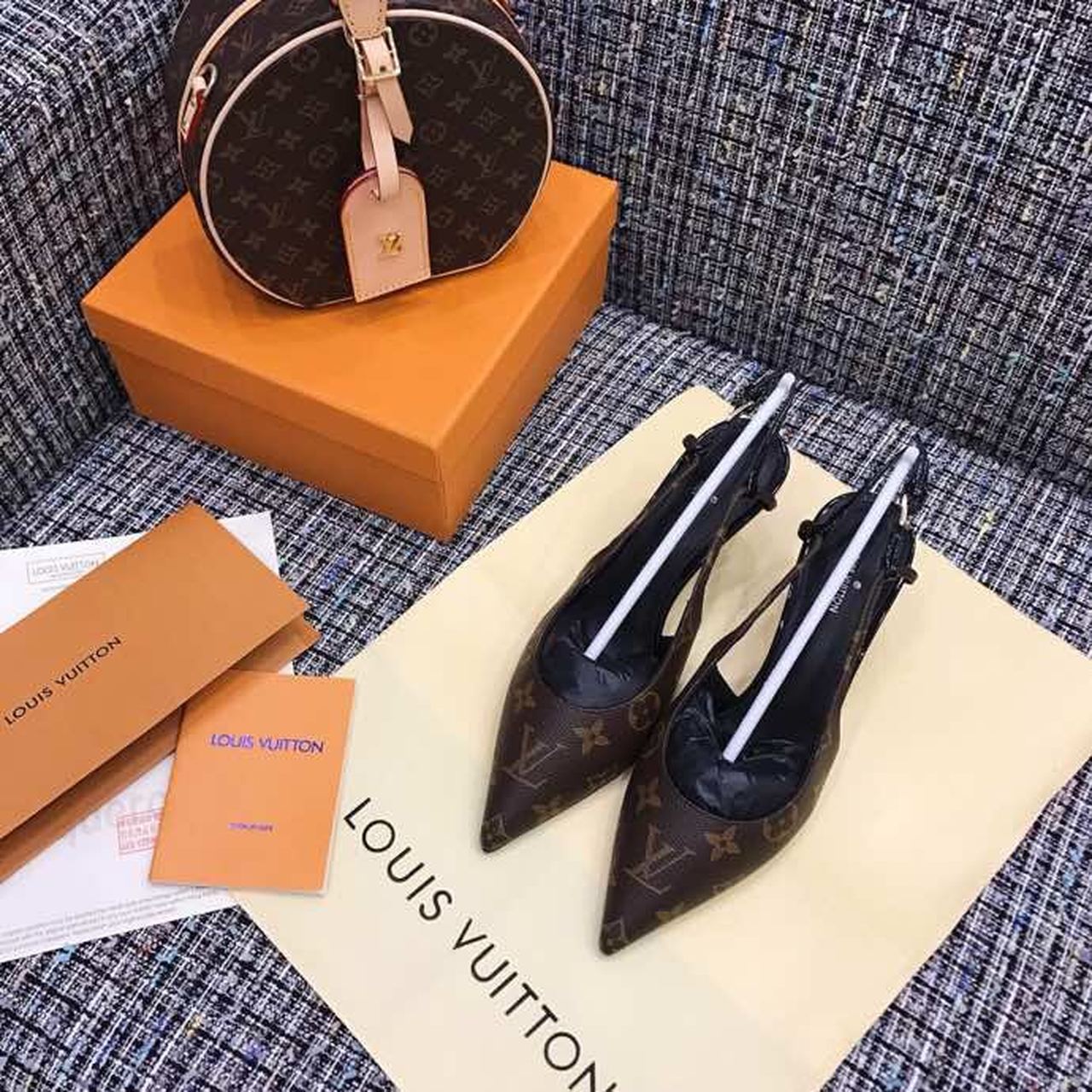 Louis Vuitton Ch?rie Slingback Pump Spring/Summer Collection 1A5BPP Brown