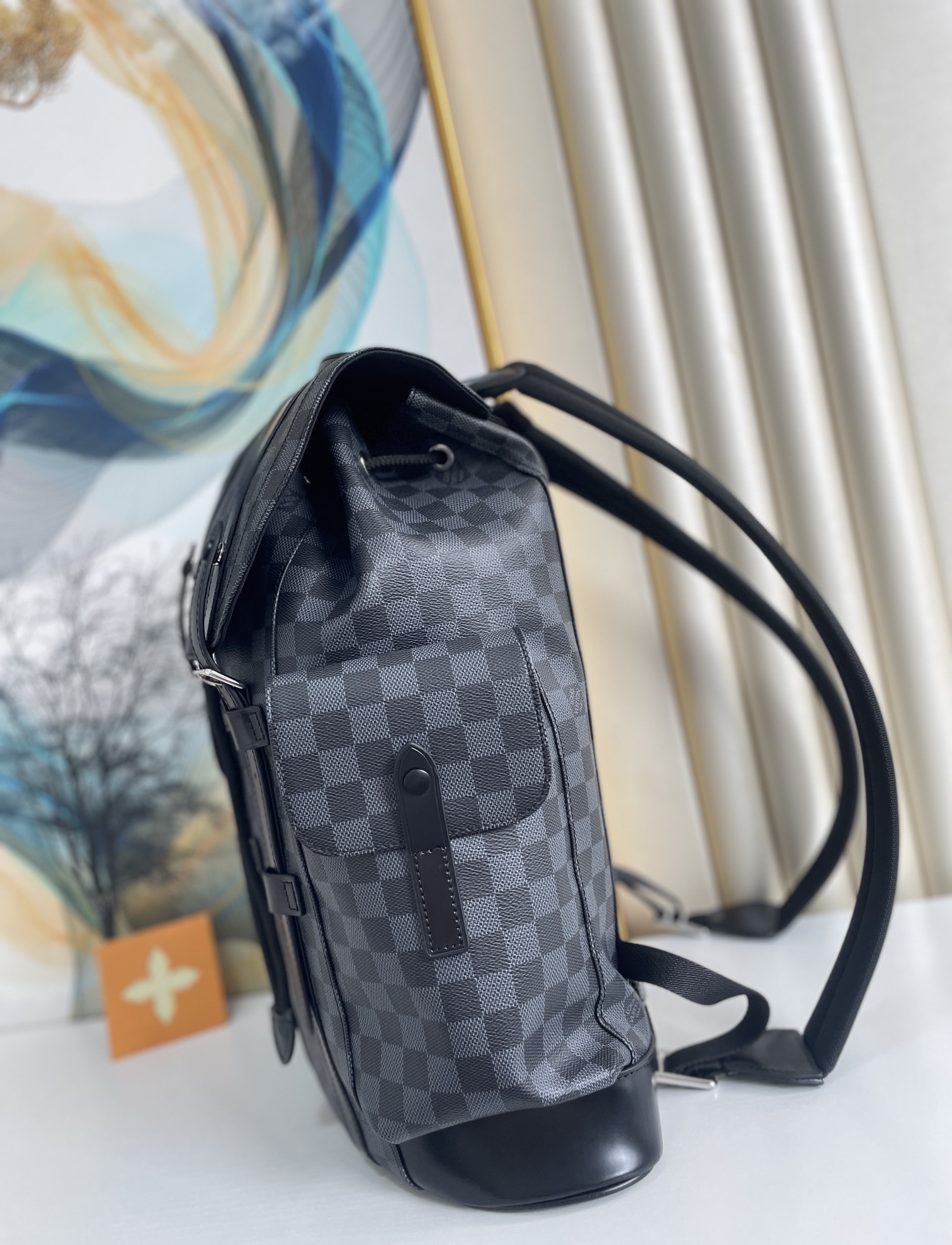 Louis Vuitton Christopher PM Damier Graphite For Men, Men’s Bags, Men’s Backpack 17.3in/44cm
