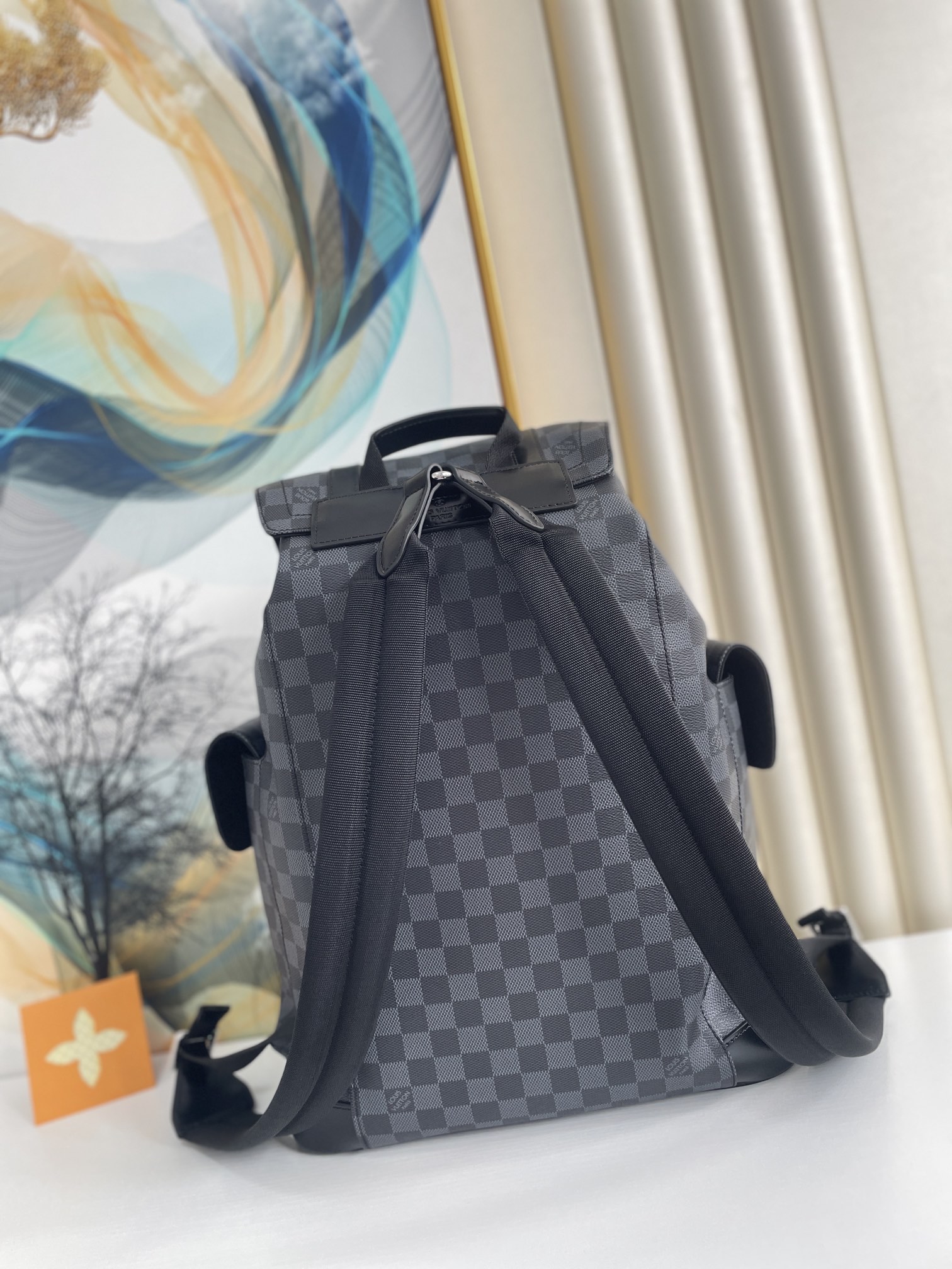 Louis Vuitton Christopher PM Damier Graphite For Men, Men’s Bags, Men’s Backpack 17.3in/44cm