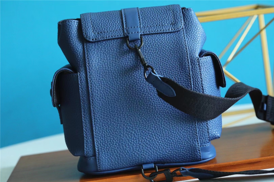 Louis Vuitton Christopher XS Taurillon Blue For Men, Men’s Bags, Shoulder And Crossbody Bags 7.7in/19.5cm LV