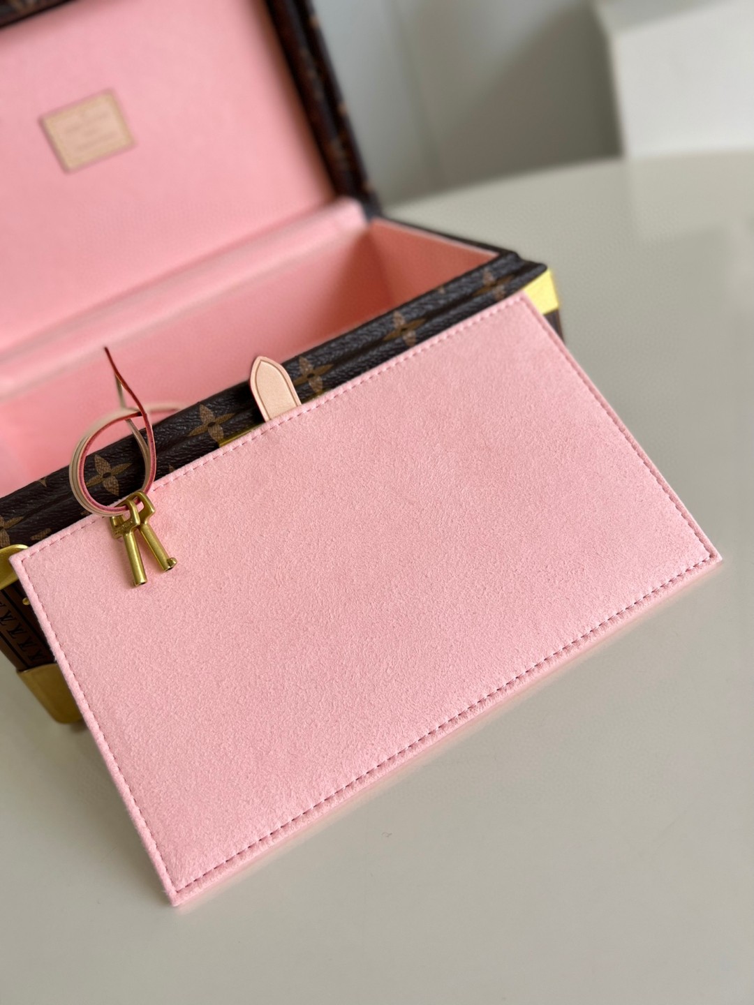 Louis Vuitton Coffret Tresor 24 For Brown/Pink Women, Women’s Handbags, Shoulder Bags And Crossbody Bags 9.4in/24cm LV