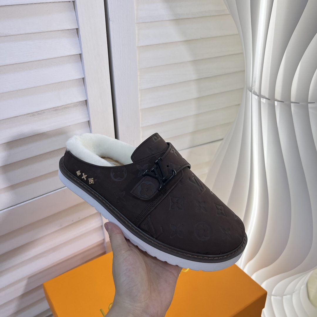 Louis Vuitton Cosy Flat Comfort Clog LV Black For Women – ougold