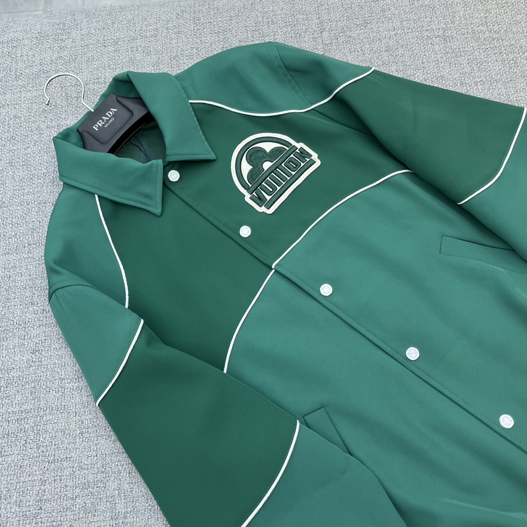 Louis Vuitton Cotton Coach Jacket Green For Women