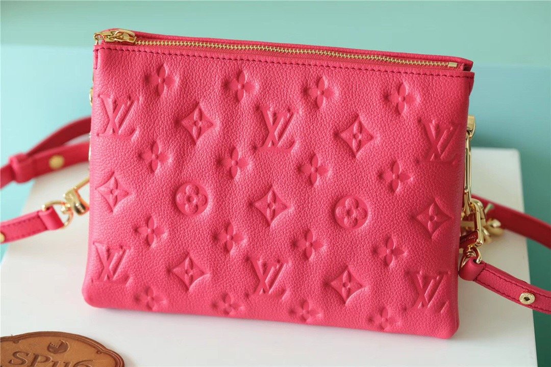 Louis Vuitton Coussin BB Grain Fluo Pink For Women, Women’s Bags, Shoulder And Crossbody Bags 8.3in/21cm