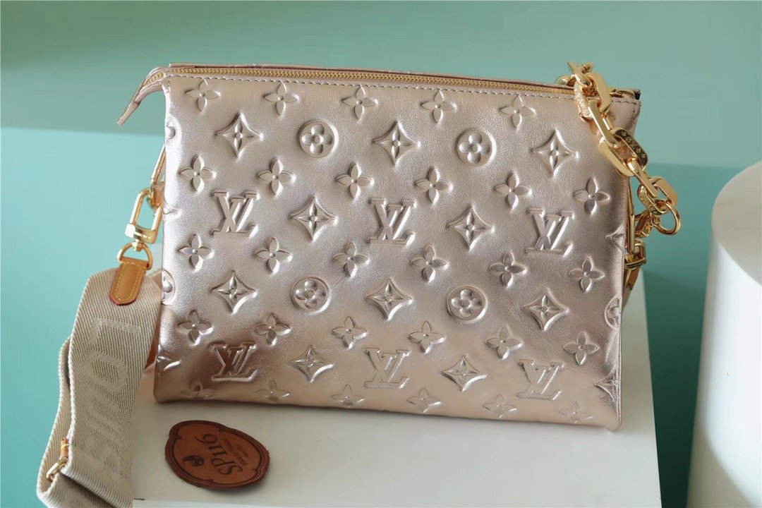 Louis Vuitton Coussin PM Bag Monogram For Women, Women’s Handbags, Shoulder And Crossbody Bag Taupe 10.2in/26cm LV 