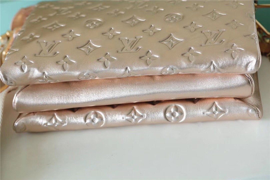 Louis Vuitton Coussin PM Bag Monogram For Women, Women’s Handbags, Shoulder And Crossbody Bag Taupe 10.2in/26cm LV 