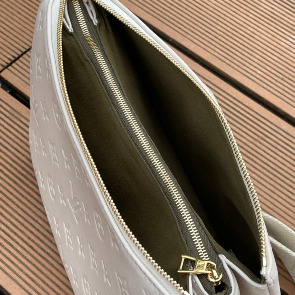 Louis Vuitton Coussin PM Monogram Embossed Puffy White For Women, Women’s Handbags, Shoulder And Crossbody Bags 10.2in/26cm